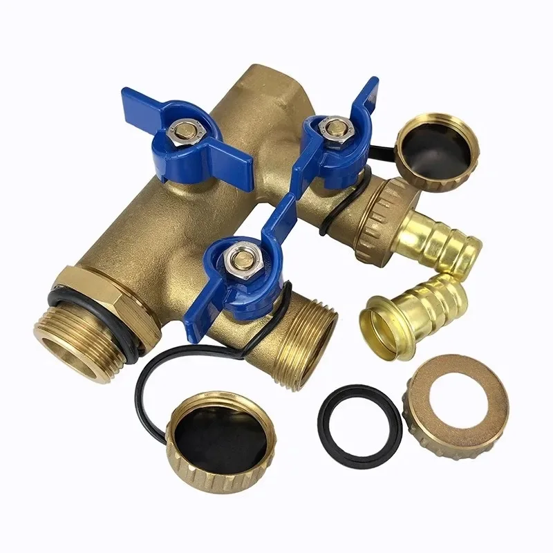 

3/4 inch 4-Way Brass Pre-fill Surge Valve Three Head Injection Vale for Split Solar Water Heater