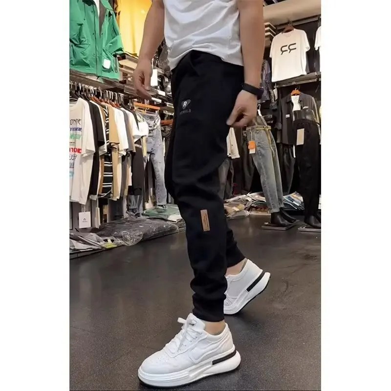 Plush Thicken Casual Pants Oversize Joggers Korean Cargo Trousers Brushed Jogging American Retro Casual Elastic Pants
