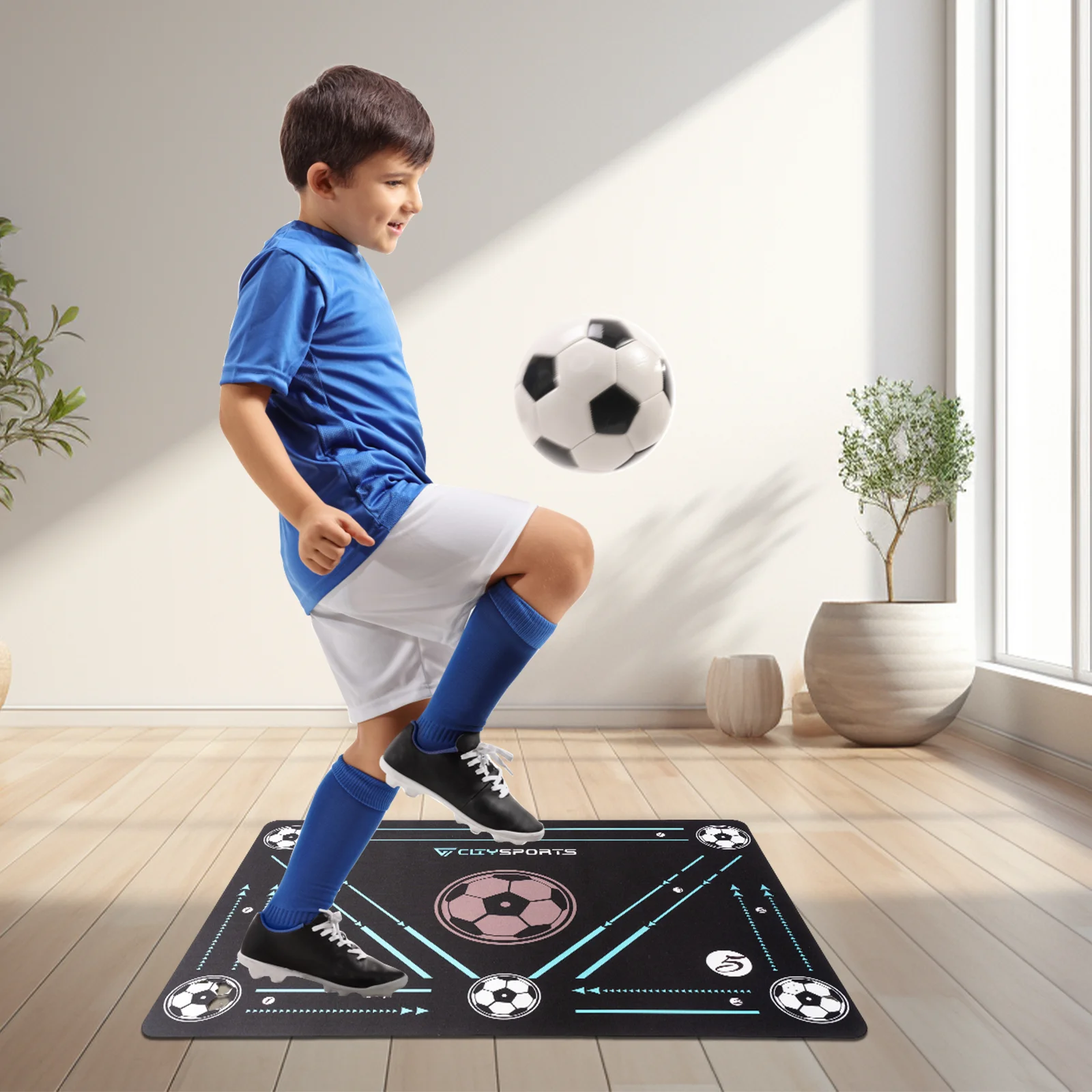CITYSPORTS PRO Fußball-Trainingsmatte, Fußball-Trainingsmatte für Erwachsene und Kinder, 60 x 90 cm, ideal für den Innen- und Außenbereich – Detail 4