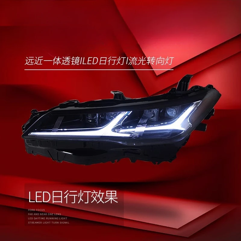 Suitable for  Toyota 18-23 Avalon Headlight Assembly Modified US Version LED Daytime Running Lights Flowing Turn Signal Lights