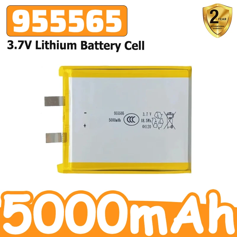 955565 3.7V 5000mAh Li-polymer Rechargeable Battery for Power Bank Bluetooth Speakers Tablet DVD Accessories