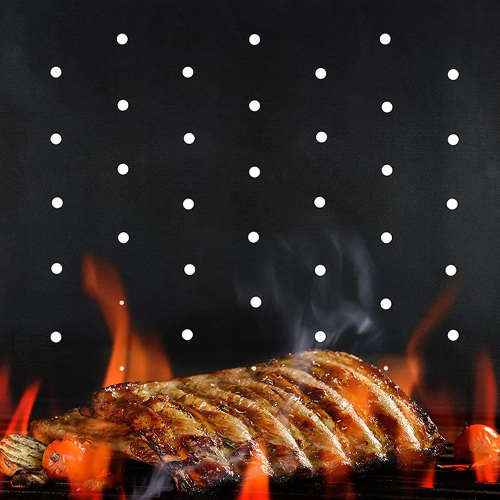 

1Pcs Barbecue Mat Non-Stick Heat Resistant Outdoor Grill Pad Reusable Durable Cooking Mat Easy Clean Bbq Supplies