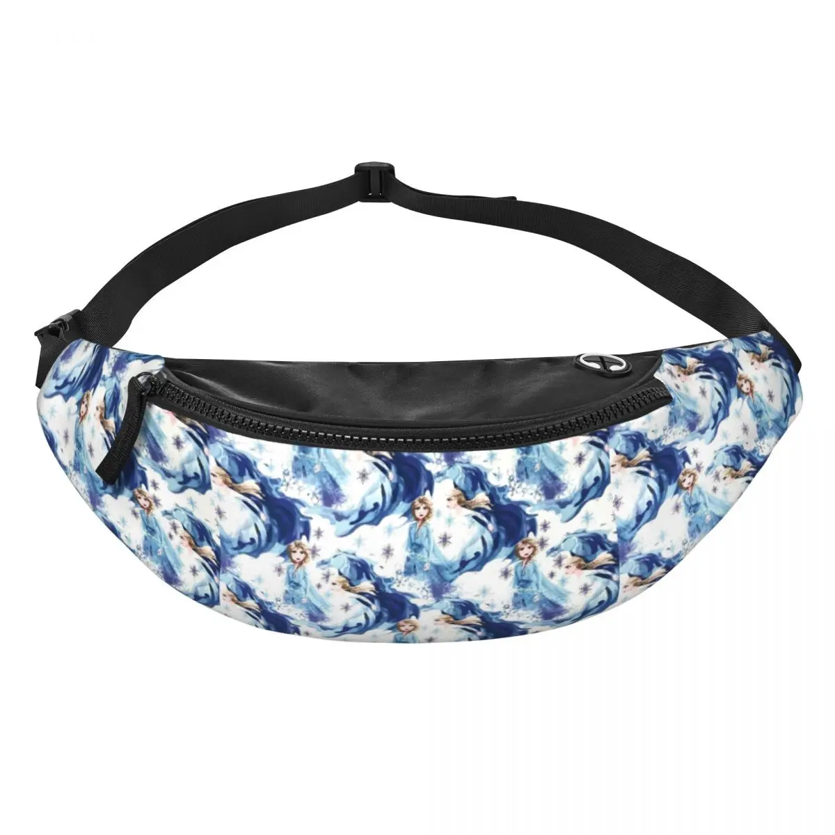 

Custom F-Frozen Cartoon Fanny Bag Crossbody Waist Pack Women Men Cycling Camping Phone Money Pouch