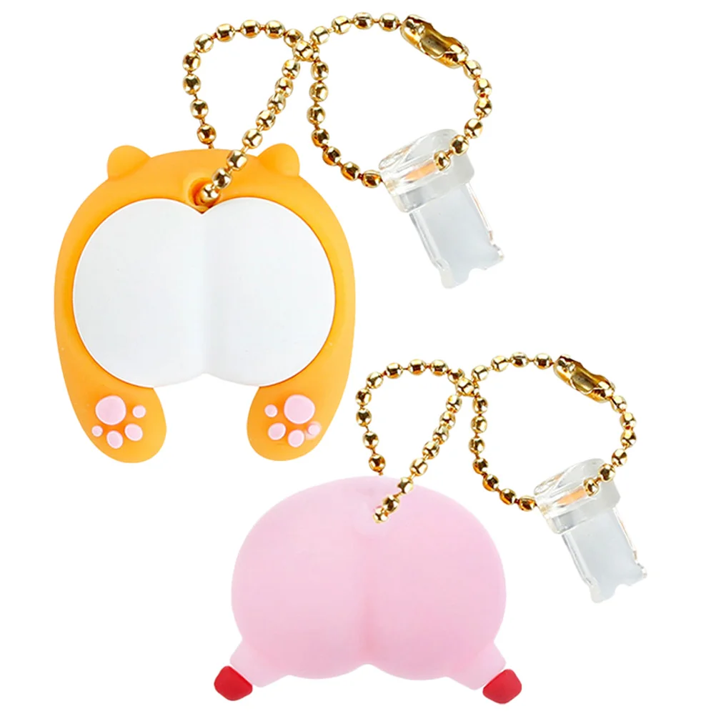 

2 Pcs Fan Cute Cartoon Phone Charging Port Dustproof Decorative Pendant Plug Wedding Lovers