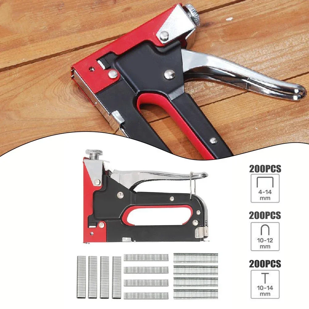 Upholstery Stapler + Nails Set  Durable Manual Nailer Made of Thick Carbon Steel  Advanced Technology for Excellent Performance