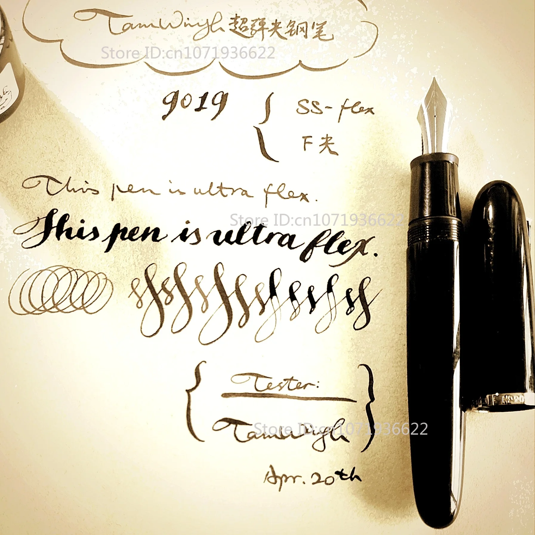 

Sublime Jinhao 9019 супер эластичная перьевая ручка с гибким наконечником, гибкая перьевая ручка с эскизом и цветочным принтом, круглая готическая мягкость, гибкая ручка для письма