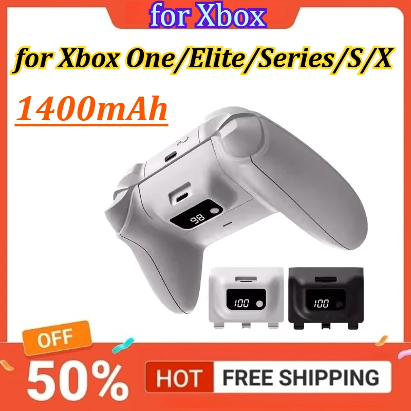 

1400mAh Controller Battery with Charging Cable Rechargeable Battery Remote Play and Charge Kit for Xbox One/Elite/Series/S/X
