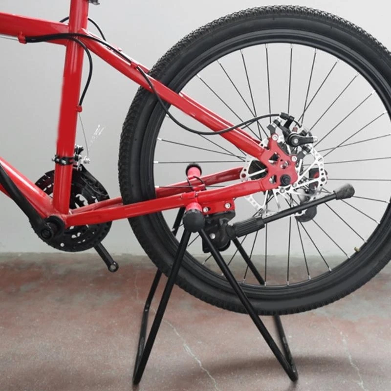 Rennrad Dreieck Boden Ständer Faltbare Fahrrad Reparatur Rack Parkplatz Ständer Halter Stehende Fahrrad Halterung Wartung Rack – Detail 5