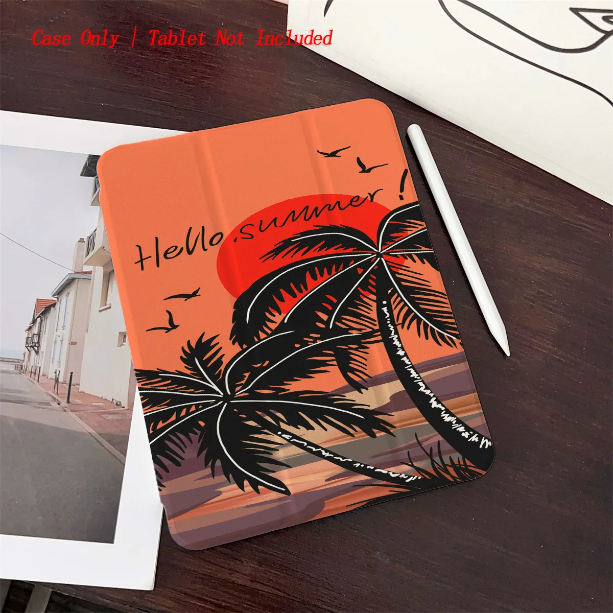 

Trendy Tropical Seaside Coconut Tree & Sunset iPad Case - 360° Rotatable Foldable for Apple iPad (All Models)