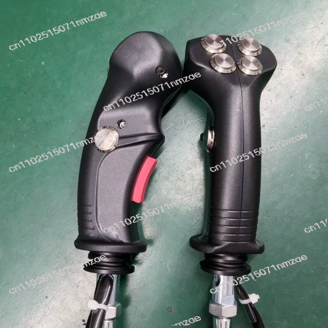 Red Safety Switch Electronic Control Handle For 4/5/6 Button for Excavator/harvester/tractor Modification Optional