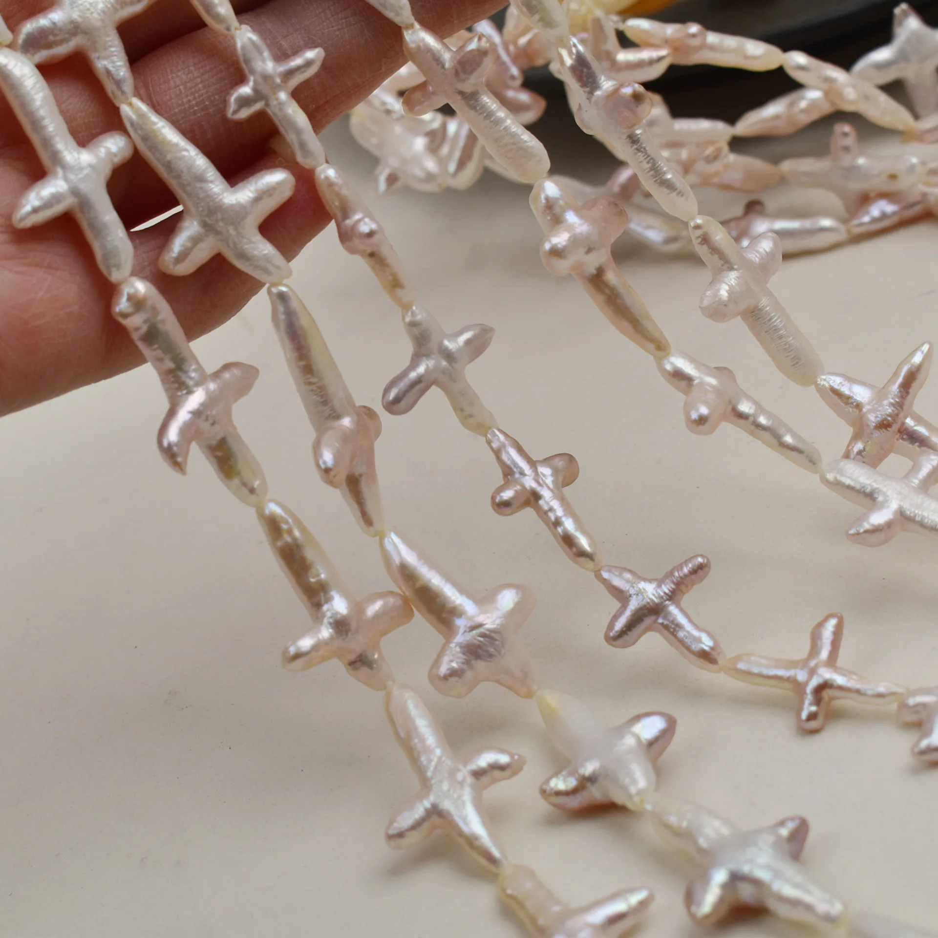 

1 нить фиолетовых нерегулярных пресноводных культивированных жемчужин барокко в форме креста, бусины-шармы для самостоятельного изготовления женских ожерелий и украшений