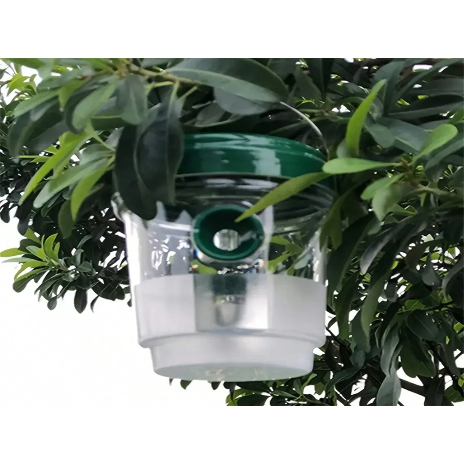 2pcs, Outdoor Solar Powered Insect Catcher, Waterproof Non-ToxicReusable Portable Bee Trap, Attracting LED Light Catching For Tr