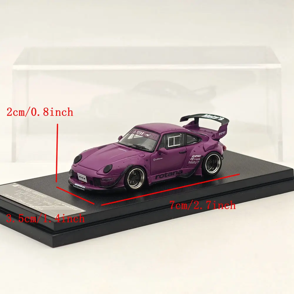 Street WARRIOR SW 1/64 Rauh-Welt RWB 993 Rotana Diecast Models Car Limited Collection Auto Toys Gift Purple