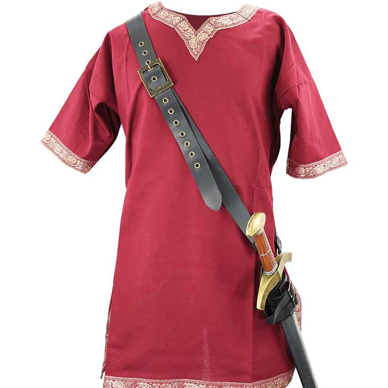 

Medieval Viking Shoulder Strap Leather Sword Holder Sheath Scabbard Frog Knight Gear Rapier Belt Holster For Larp Costume Men