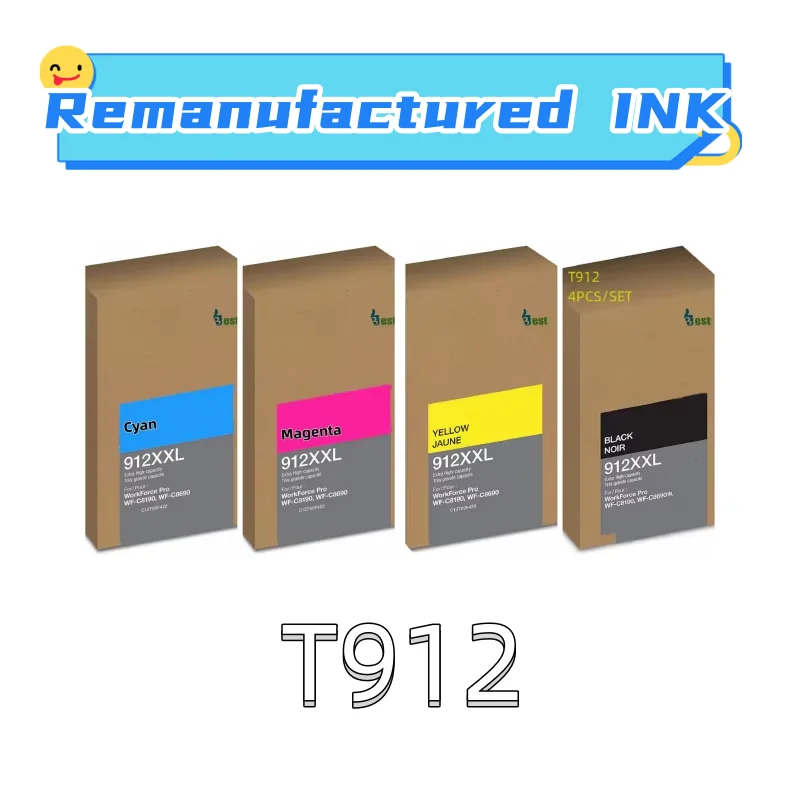 

Black Yellow Cyan Magenta Epson DURABrite Pro T912XXL420 Ink Cartridge Extra High Capacity