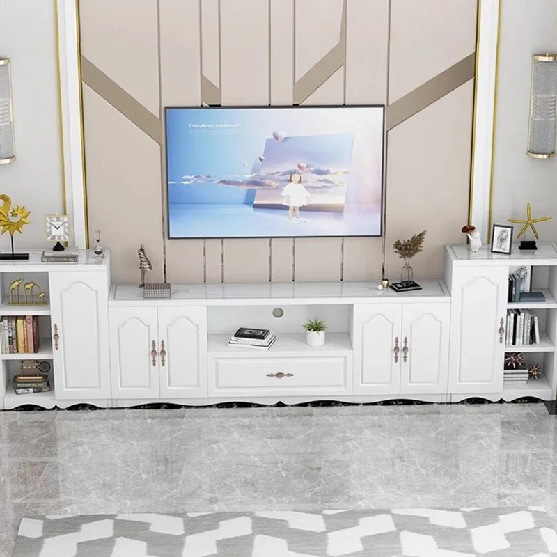 Peiqi الأبيض تسريحات التلفزيون تقف وحدة التحكم غرفة المعيشة الموقد م خزائن الحديثة طاولة تلفاز صالون موبليس مدخل قاعة الأثاث #4