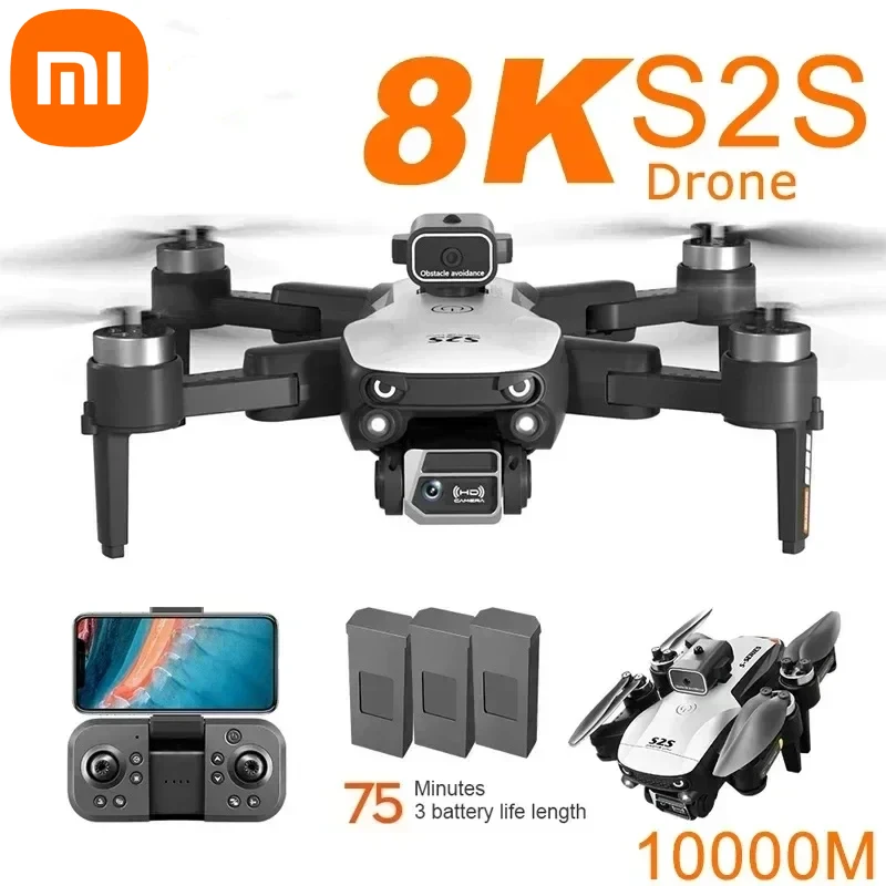 For Xiaomi S2S 8K 5G GPS HD Aerial Photography Dual-Camera Omnidirectional Obstacle Brushless Avoidance Drone Toys Quadcopter