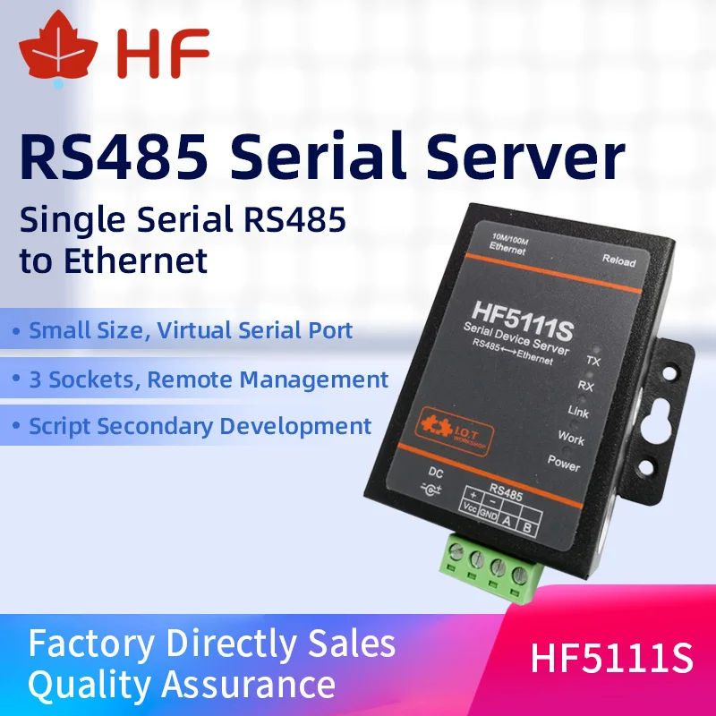 

automação industrial RS485 to Ethernet Transmission Converter Server device HF5111S IOT support Modbus TCP ethernet to rs485