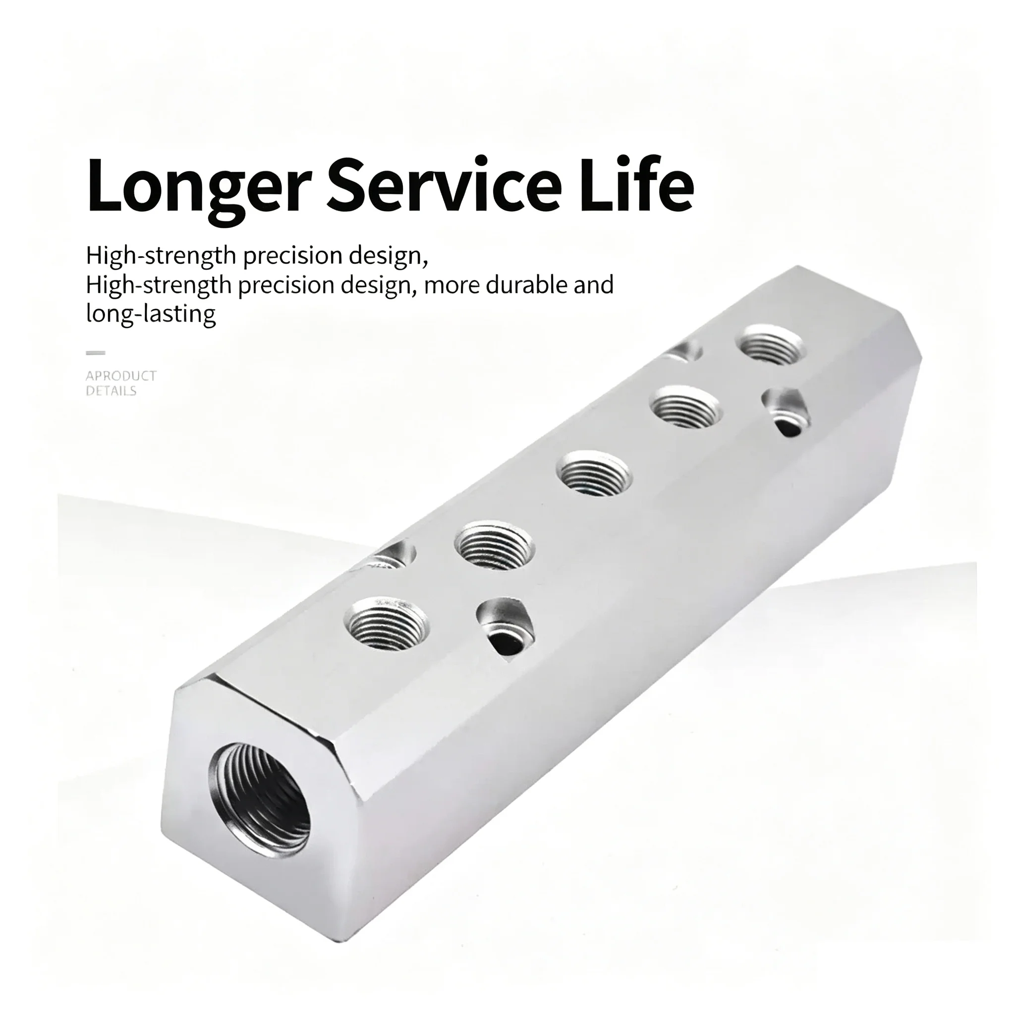 30x30mm Air Manifold Distributor 2-10 Way Row Distribution PT1/2 to PT1/4 Drain Diverter Oil Exhaust for Air Source