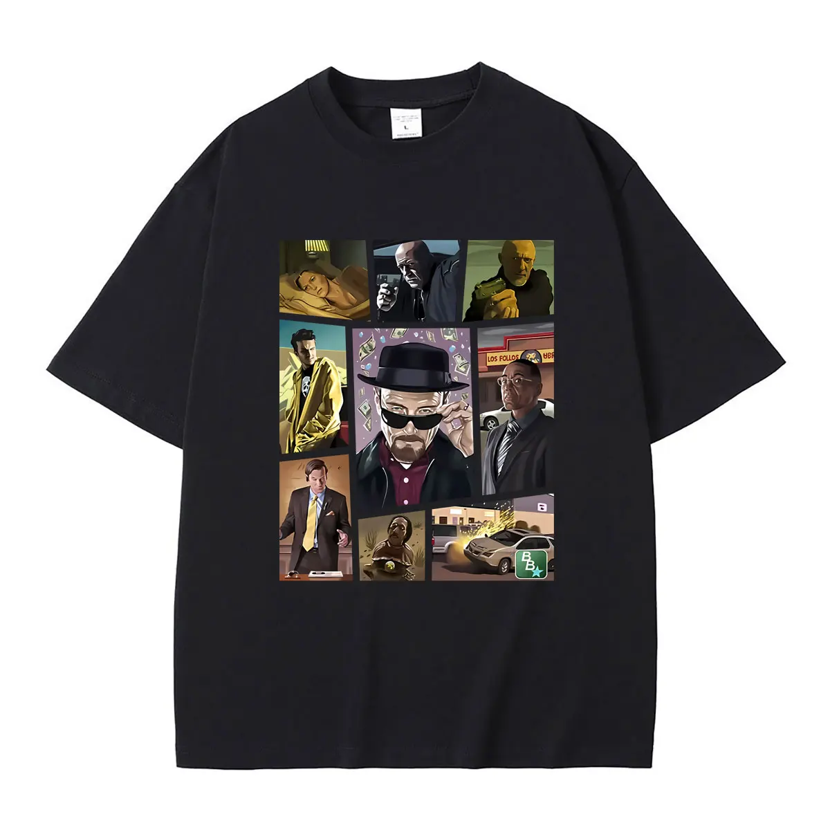 TV Series Breaking Bad Vintage T-shirt Heisenberg Walter Graphic T Shirts Men Women Oversized Streetwear Male Soft Cotton Tshirt