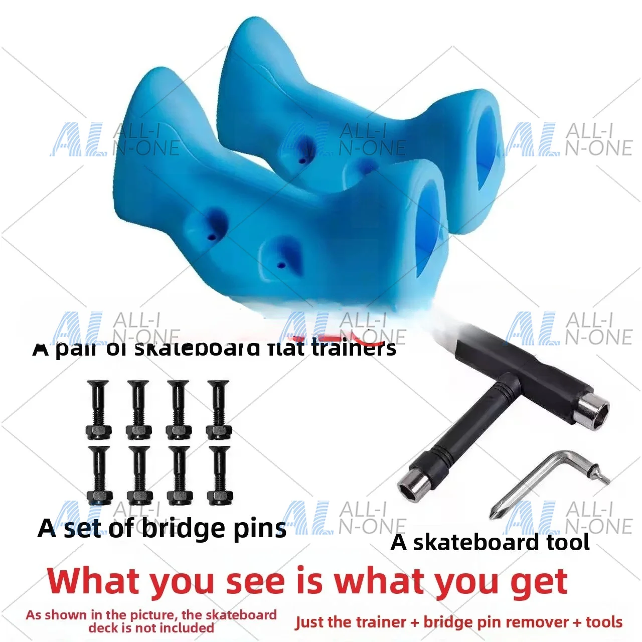 Double up skateboard trainer for flat ground movements, stationary movements, wear-resistant and anti dry flat ground training