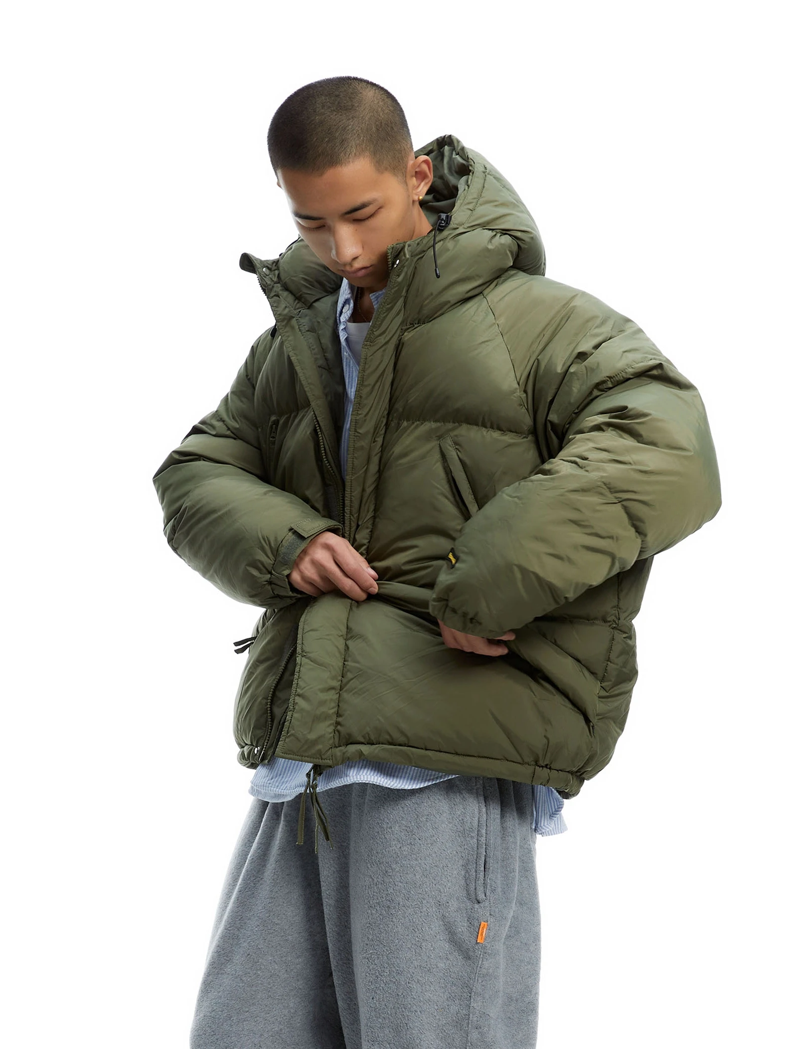 RADIUM Men's Autumn Winter Thiened Cotton Jaet Warmth Functional N3B Mountain System Workwear Hooded Tee-Proof Windbreaker
