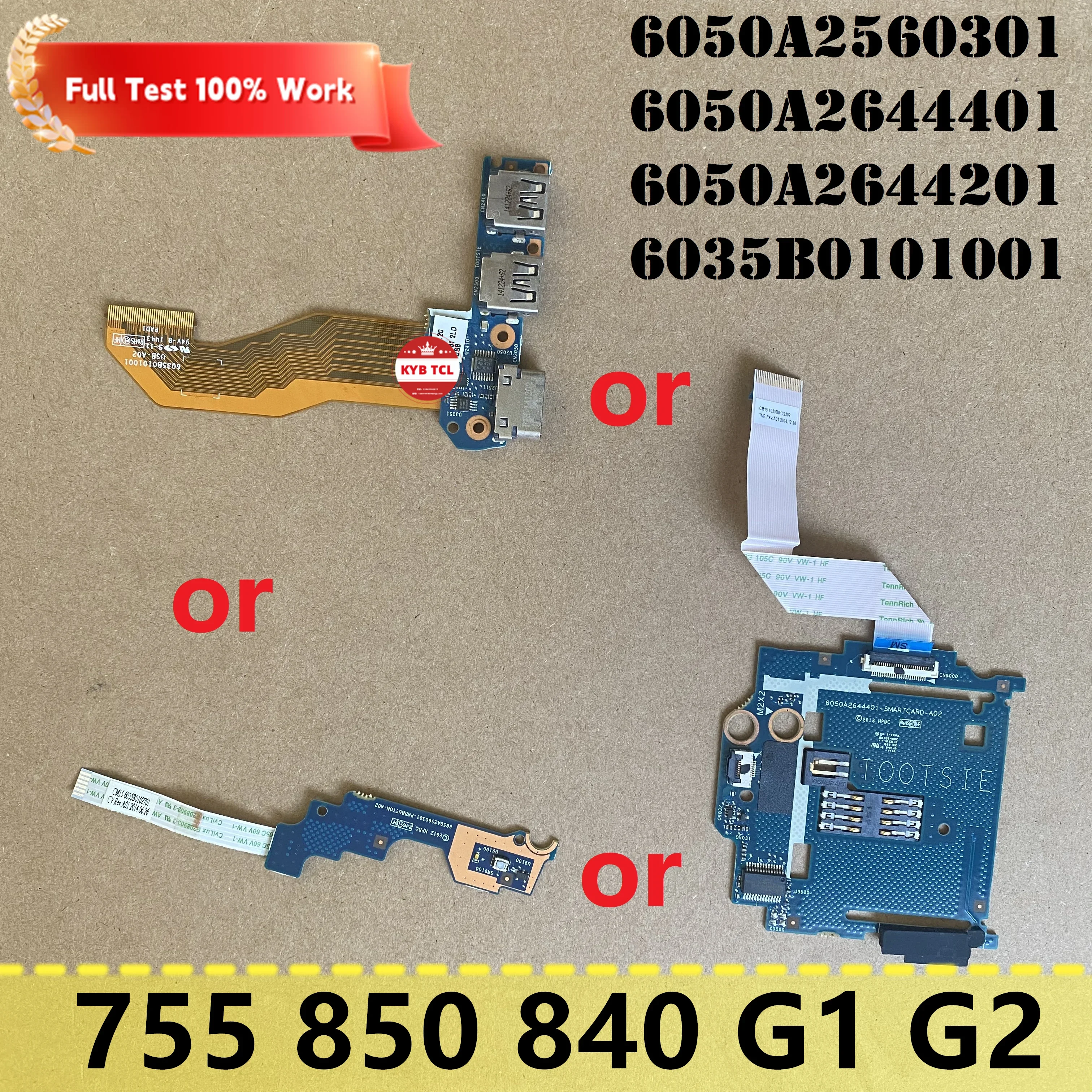 Laptop HDMI Port Board USB Or Cable Or Power Button Board For HP EliteBook 840 G1 840 G2 850 745 G2 745 G1 755 G1 755 G2 Genuine