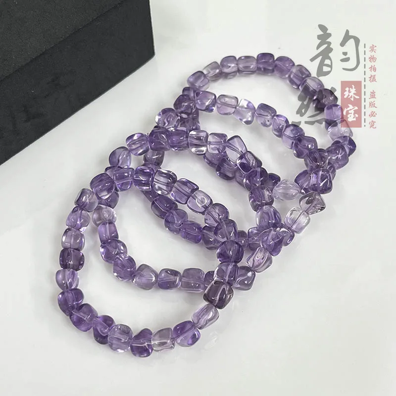 

Натуральный браслет из светлых сахарных бобов Боливии, ожерелье, ювелирные изделия, ручная веревка, аметист, свободные бусины