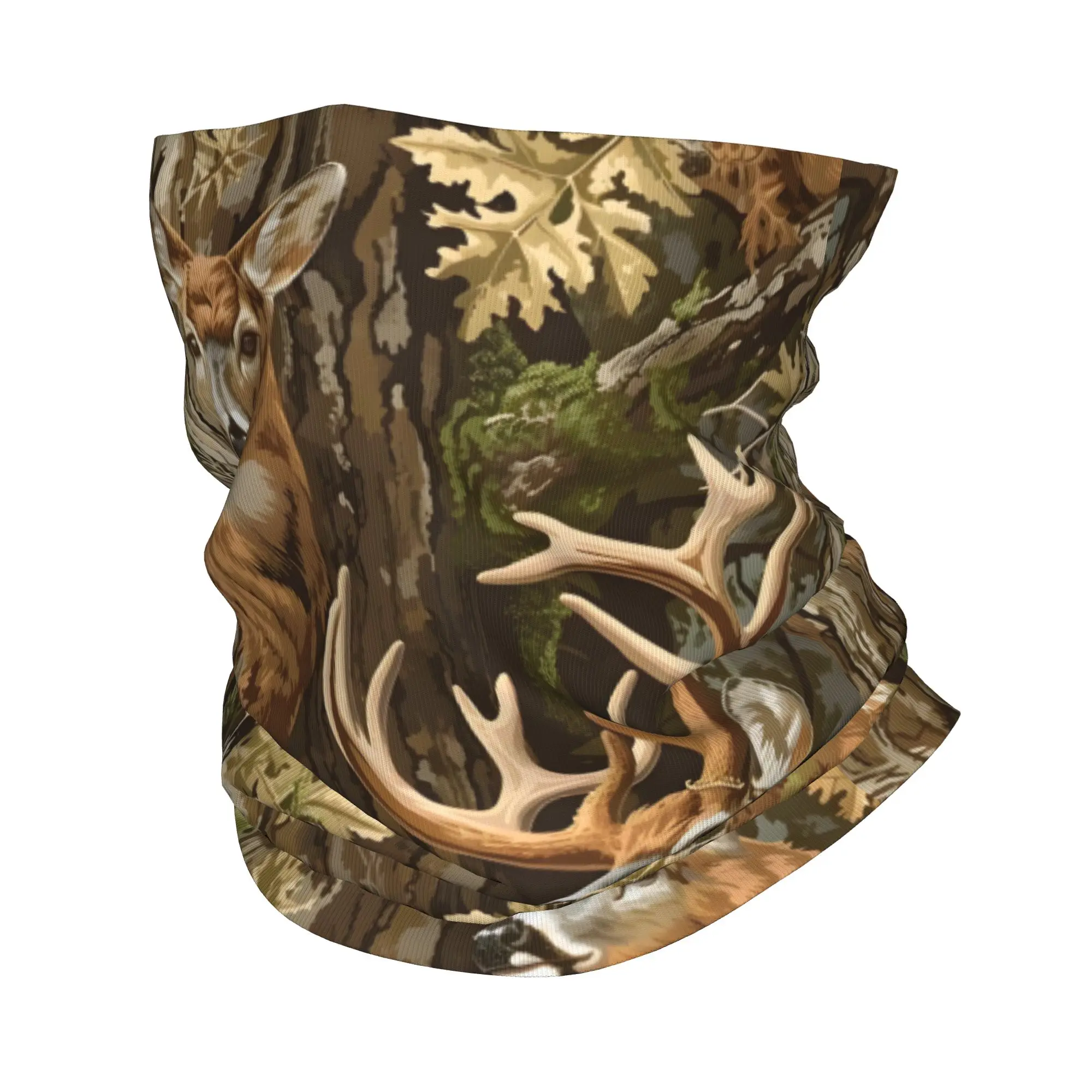 

Камуфляжная бандана с изображением оленя на заказ, зимняя теплая повязка на шею, женский ветрозащитный шарф для лица для пеших прогулок, популярная повязка на голову с гетрами