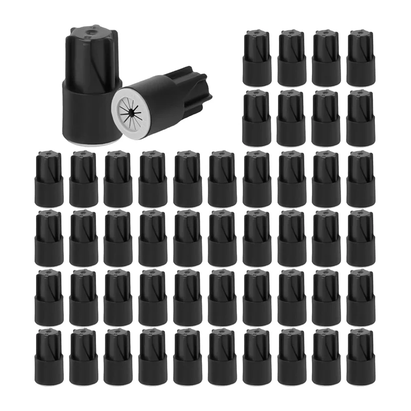 

50Pcs Waterproof Wire Nuts,Outdoor Electrical Wire Connectors for Sprinkler LED Landscape Light Irrigation Valves Black