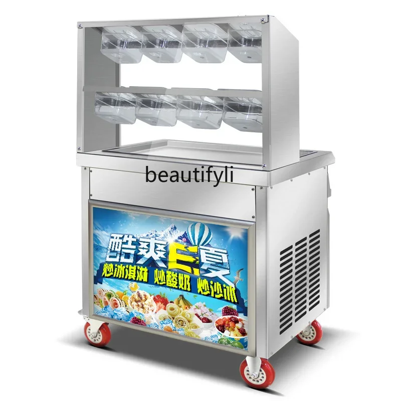 

Ice Fried Machine Thick Cut Commercial Stall Fully Automatic Thai Double Pot Fried Ice Congee Night Market Stall A5