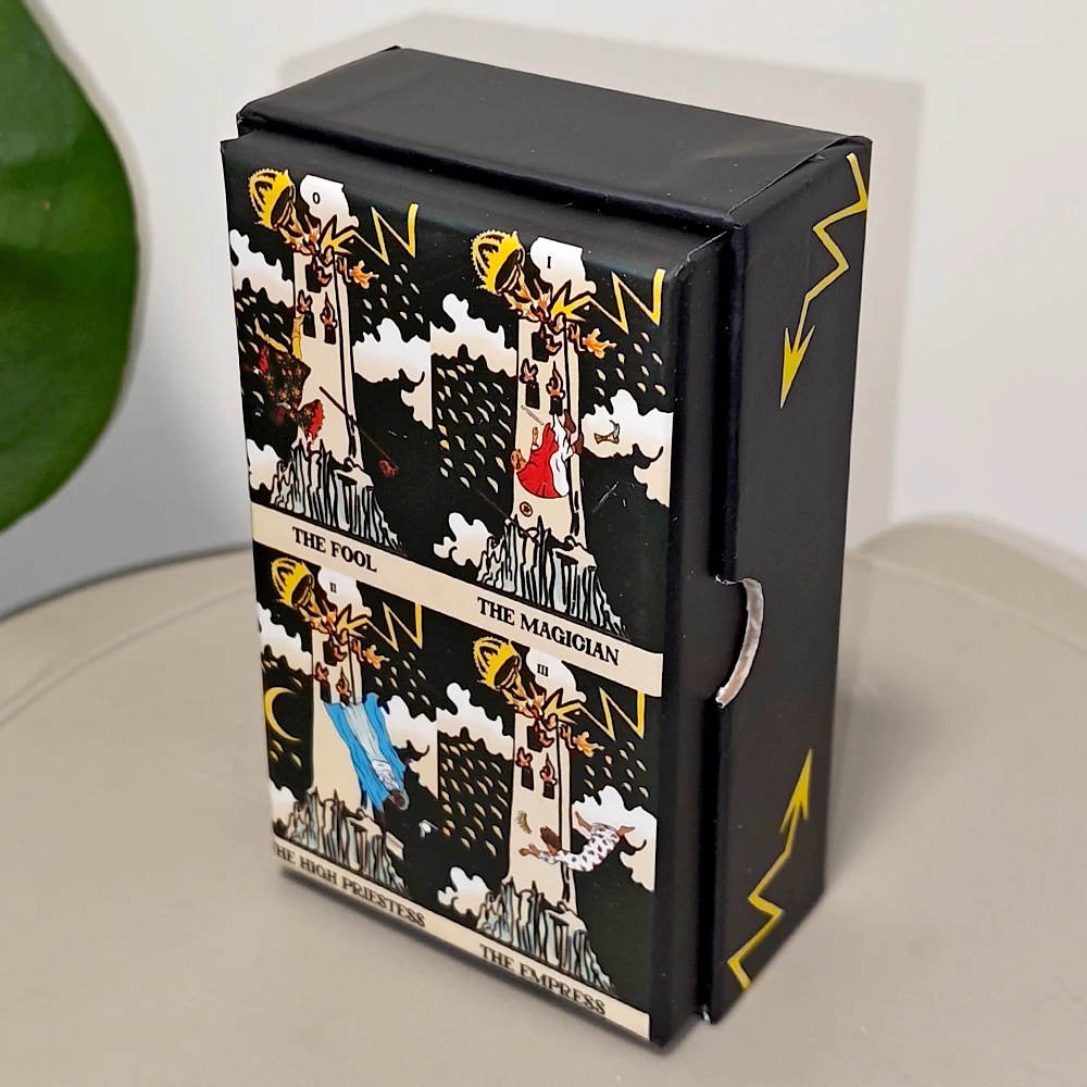Tower Takeover Tarot Deck 12*7cm in Rigid Box, Unique 79-Card Tarot Set for Transformation & Liberation Double-embossed