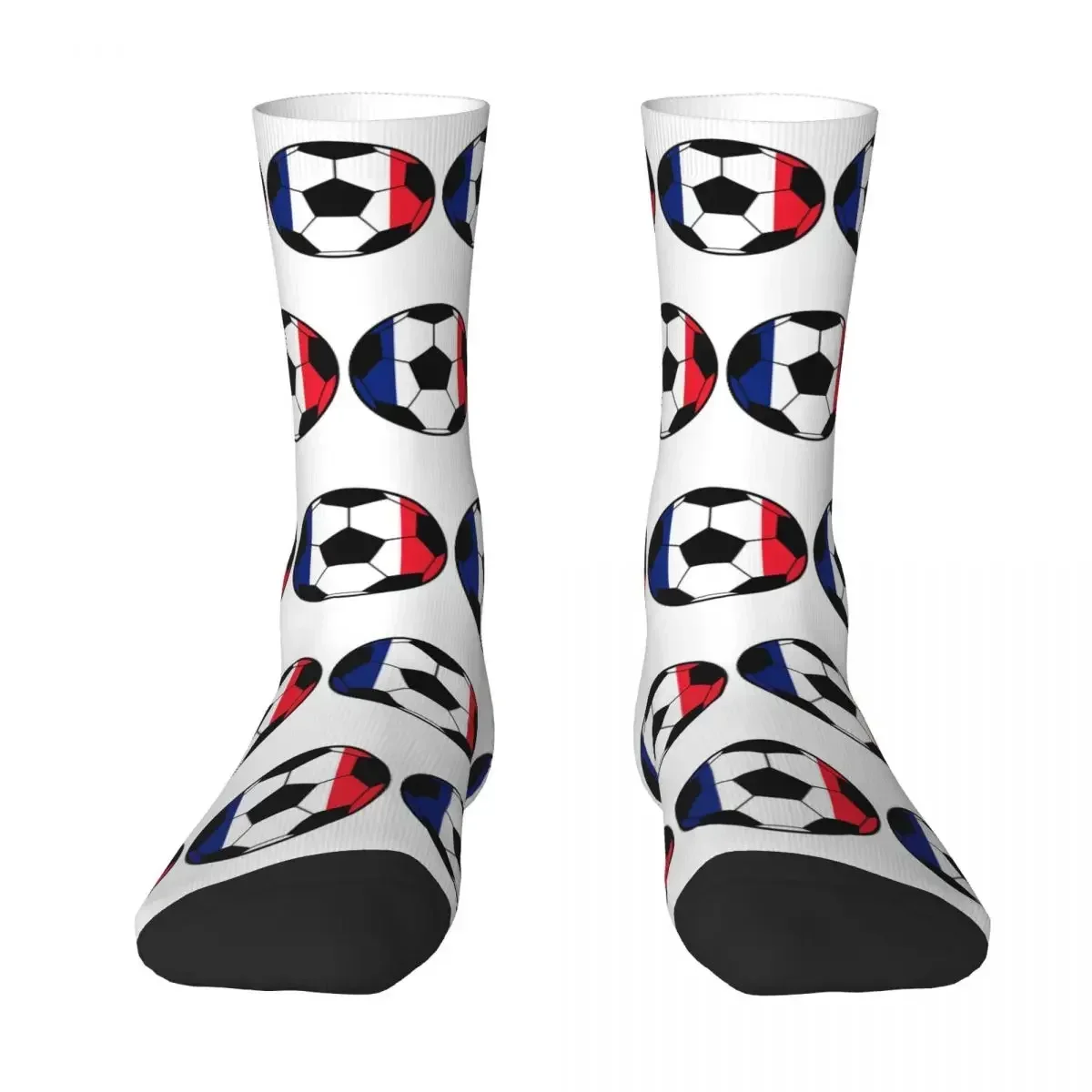 

France Football Soccer Flag Graphic Socks Harajuku Super Soft Stockings All Season Long Socks Accessories for Man's Woman Gifts