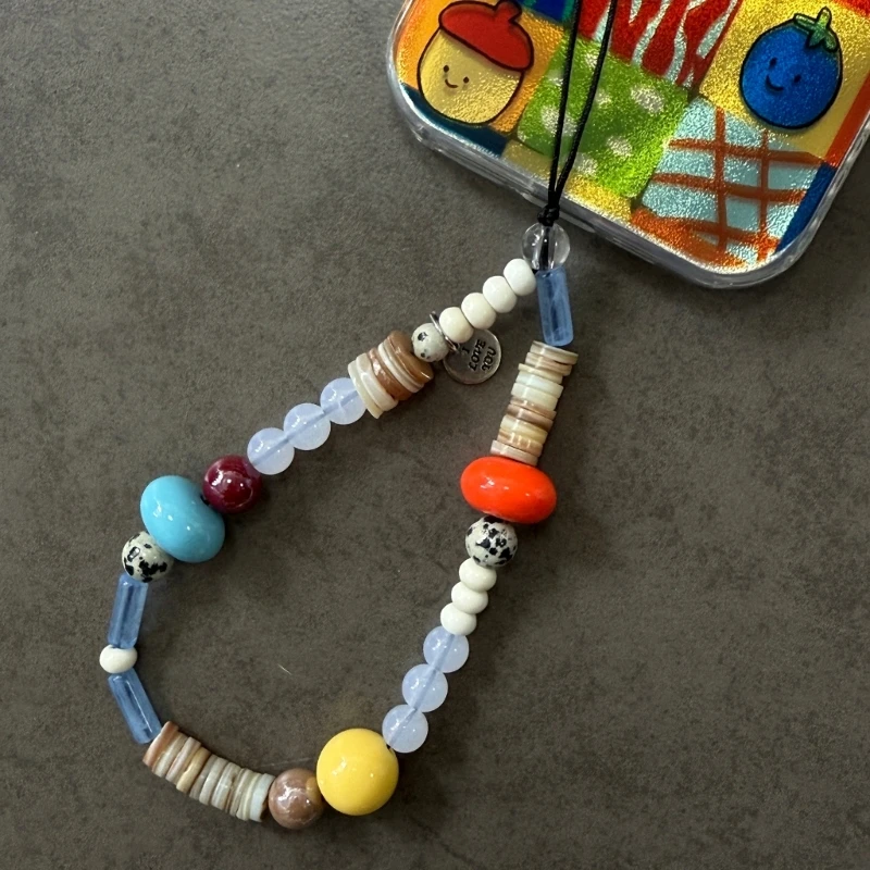 

Элегантный бирюзовый брелок с бисером, подвеска на цепочку для мобильного телефона, модная веревка для мобильного телефона, для