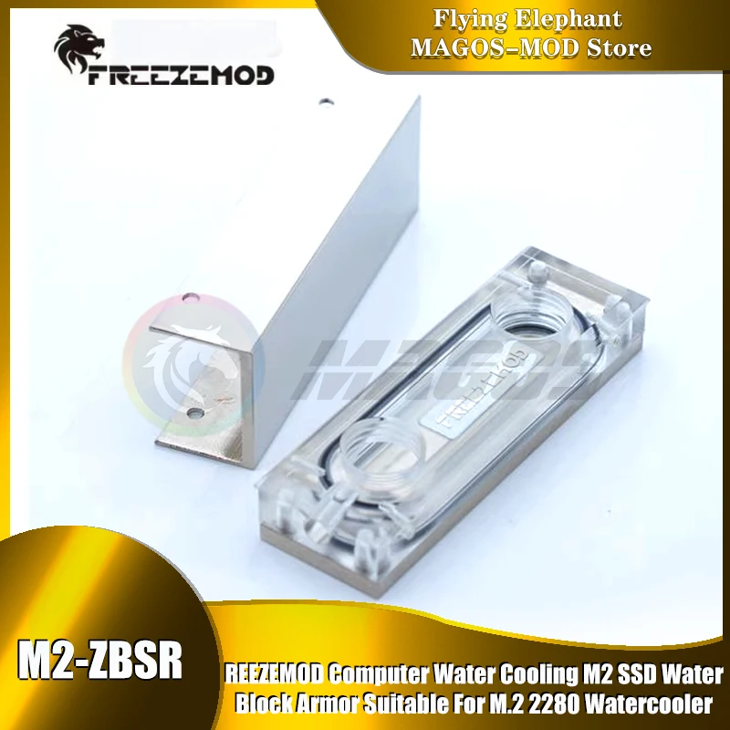 

REEZEMOD Computer Water Cooling M2 SSD Water Block, Armor Suitable For M.2 2280 Watercooler M2-ZBSR