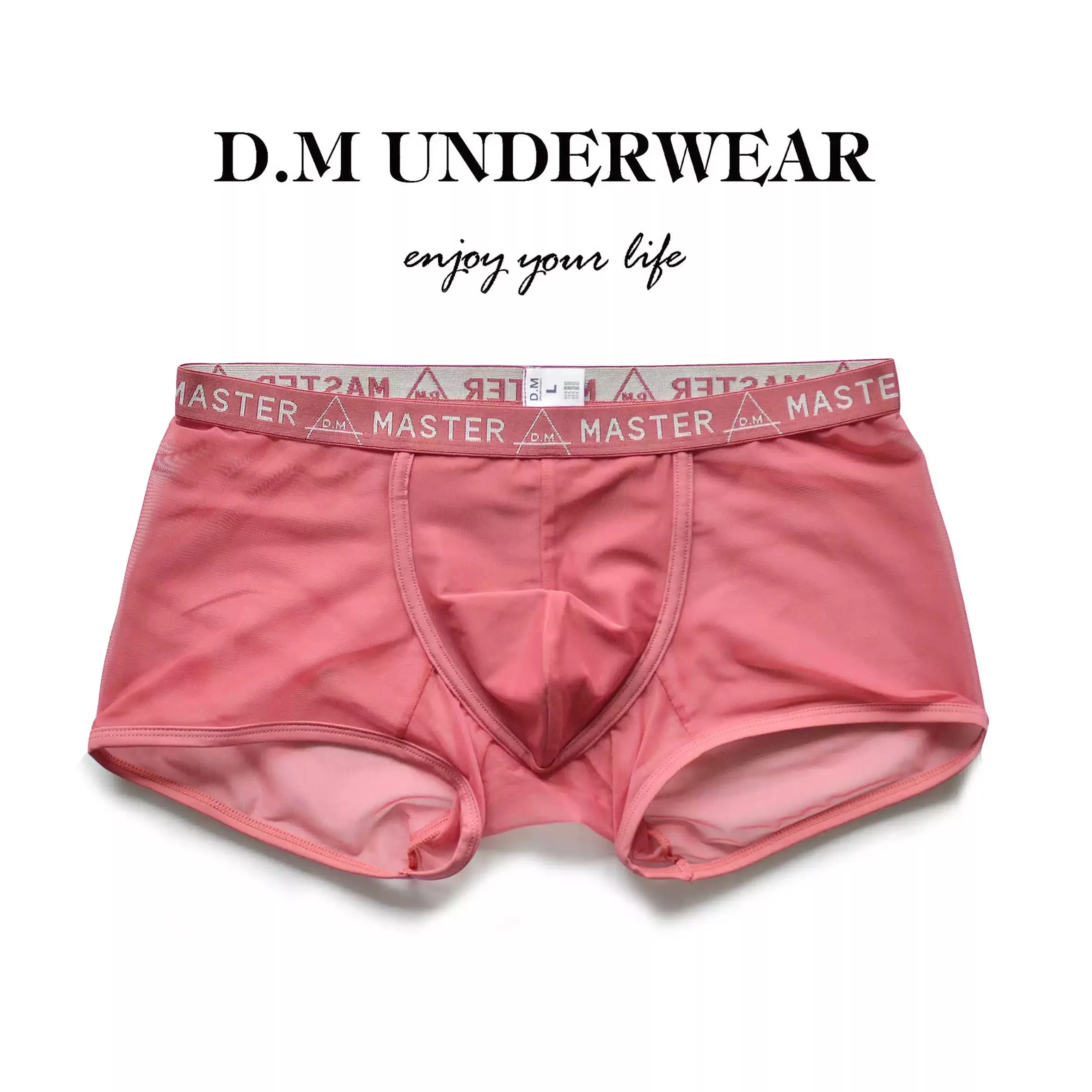 D. M Heren Boxers Met Lage Taille Platte Hoekkleurbroek Effen Kleur Vier Hoek Shorts Thuis Broek Podium Performance Broek