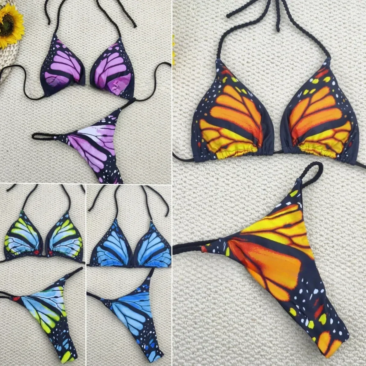 

New Arrival Rope Bikini Women Butterfly Split Swimsuit Sexy thong