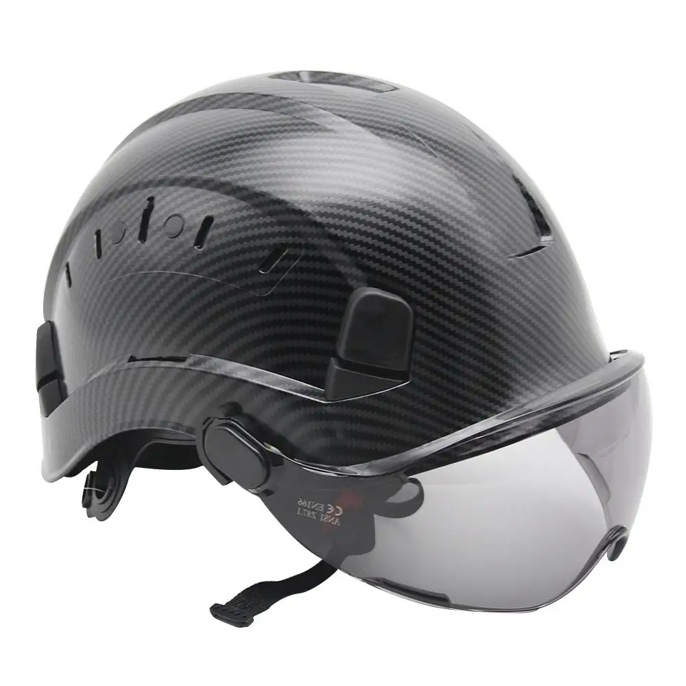 CE Industrial Safety Helmet With Goggles Visor ABS Hard Hat Light Weight ANSI Construction Work Head Protection Safety Cap