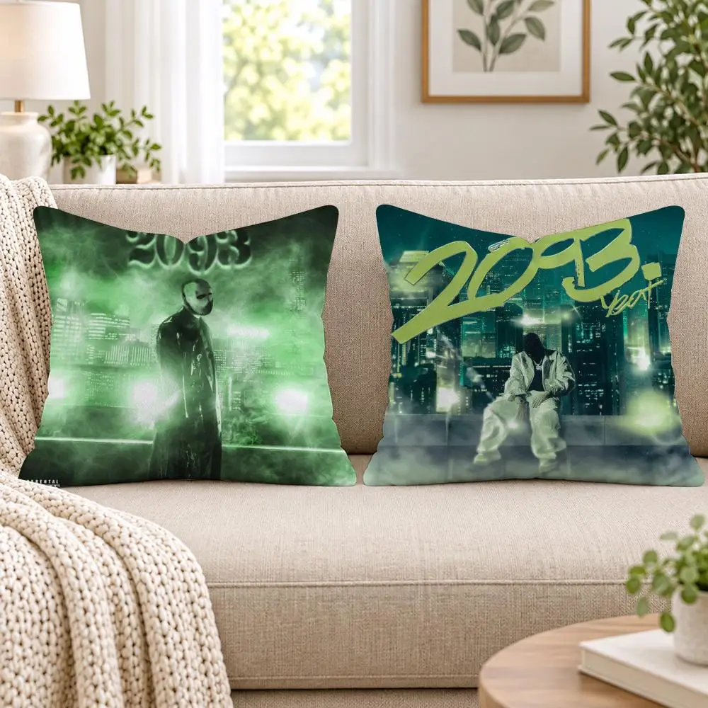 Rapper Yeat 2093 Cushion Cover Short Plush Double-Sided Printing Sofa Bedroom Living Room Throw Pillow Cover Home Decor