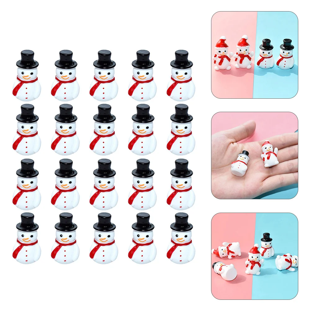 30 Pcs Toys Mini Snowman Christmas Ornaments Decorations Statue Snowmen Father Crafts for Kids