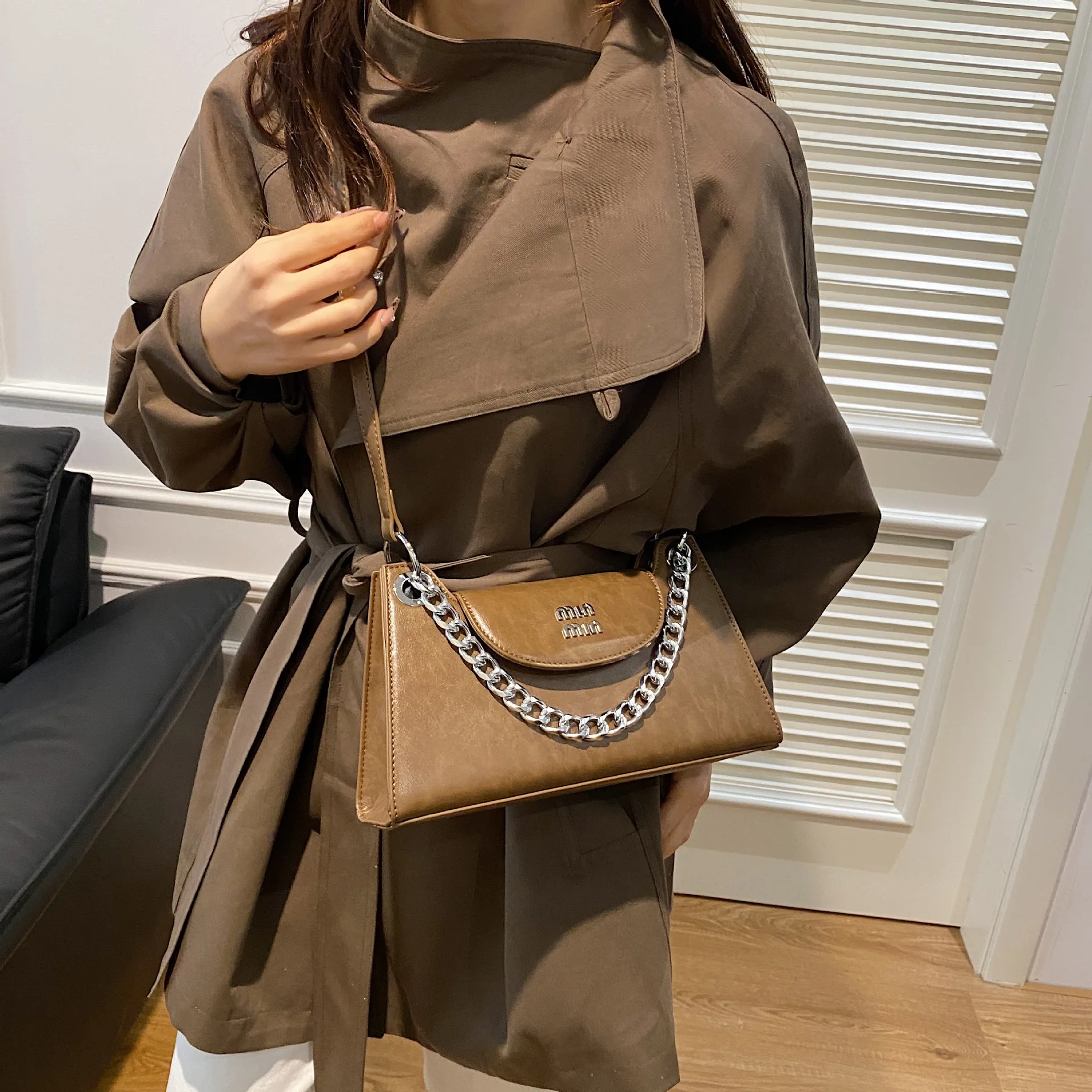 

‌ Винтажная сумка подмышки 2025 года — шикарная сумка через плечо в стиле ретро, кожаная сумка через плечо премиум-класса для женщин