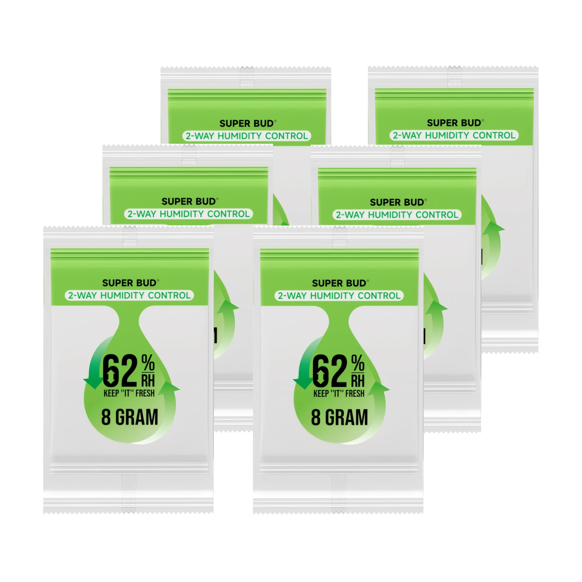 2-Way Humidity Control Packs Size 4g/ 8g, 62% RH for Curing&Storage Flower Buds, Herbs Moisture Balancer, Hydration Packets