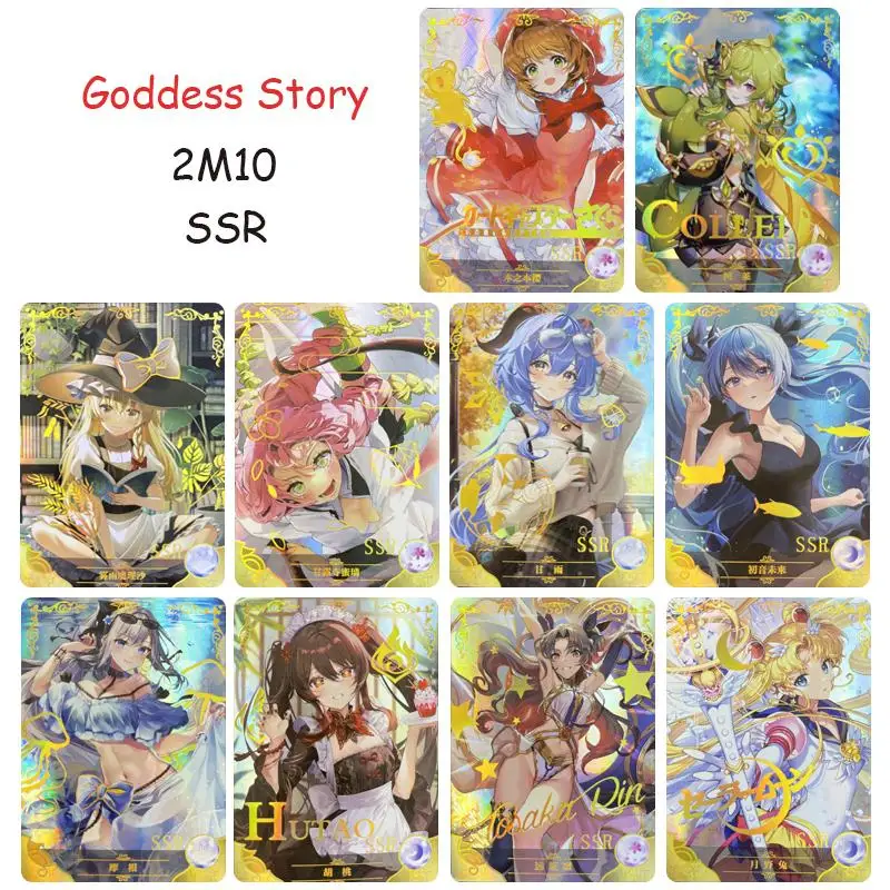 Goddess Story 2M10 SSR Card, Kanroji Mitsuri Tohsaka Rin Hatsune Miku Anime Game Collection Bronzing Flash Card, juguetes para niños, regalo