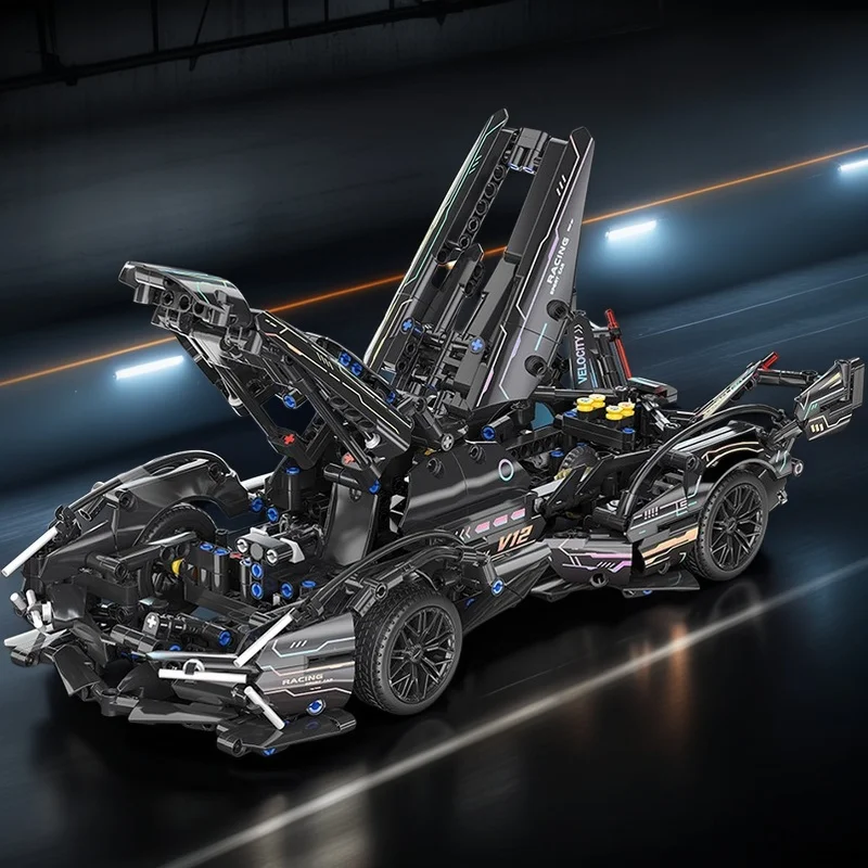 

V12 Racing Car Model 1000+PCS Building Blocks Toys Technical Super Car DIY City Vehicle Bricks Set Kid & Adult Holiday Gift