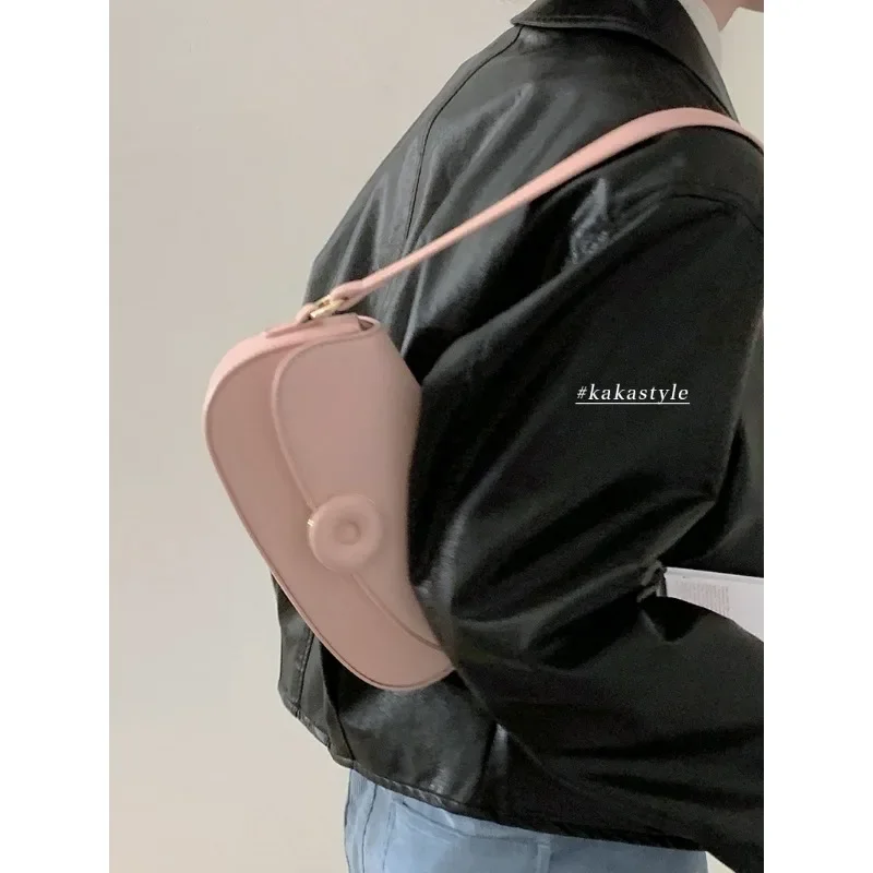 Shoulder Bags for Women PU Leather Fabric Summer New Fashion Temperament Solid Color Casual Simple Sweet Daily Commute Shopping