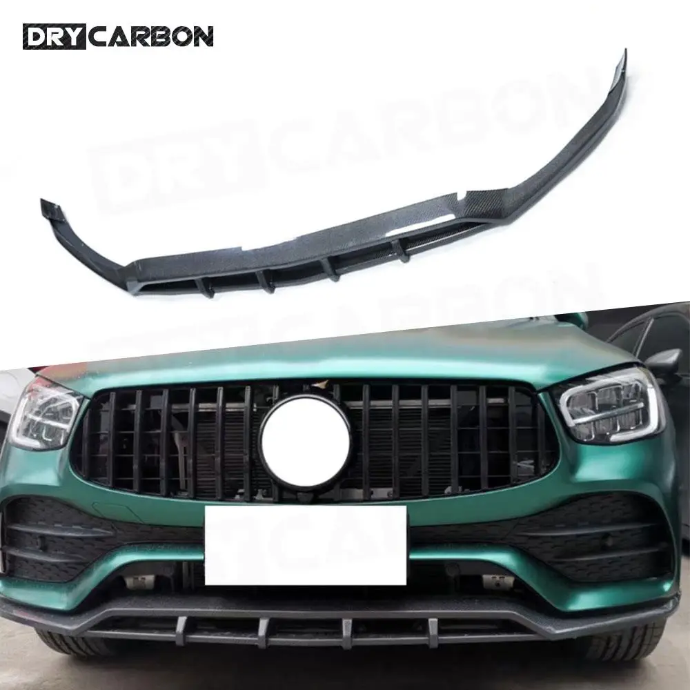 

Carbon Fiber Front Bumper Lip for Mercedes Benz GLC Class GLC260 GLC43 Coupe 2020-2022 Car Bumper Chin Body Kits Accessories