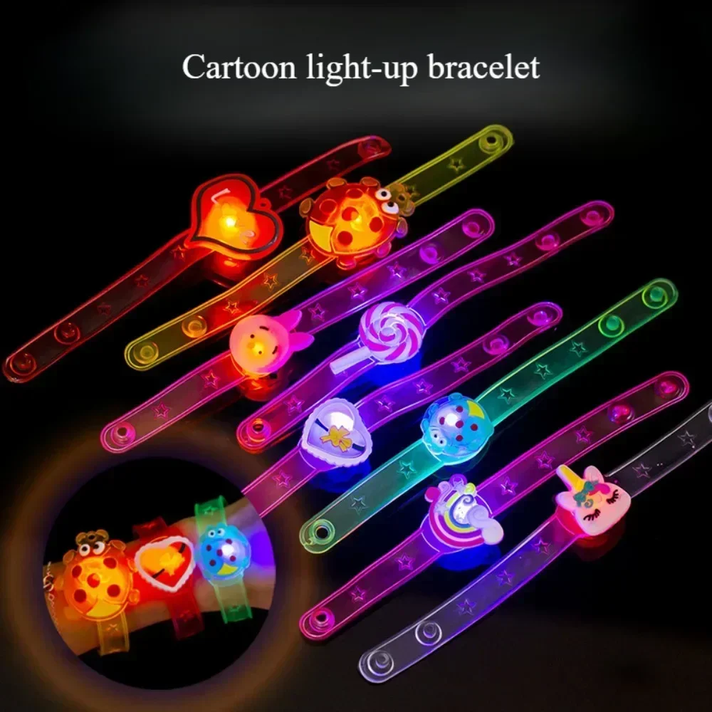 Cartoon Light Up Bracelet Creative Watch Glitter Small Toys Children's Gifts Festive Party Decorations Glow-in-the-dark Props