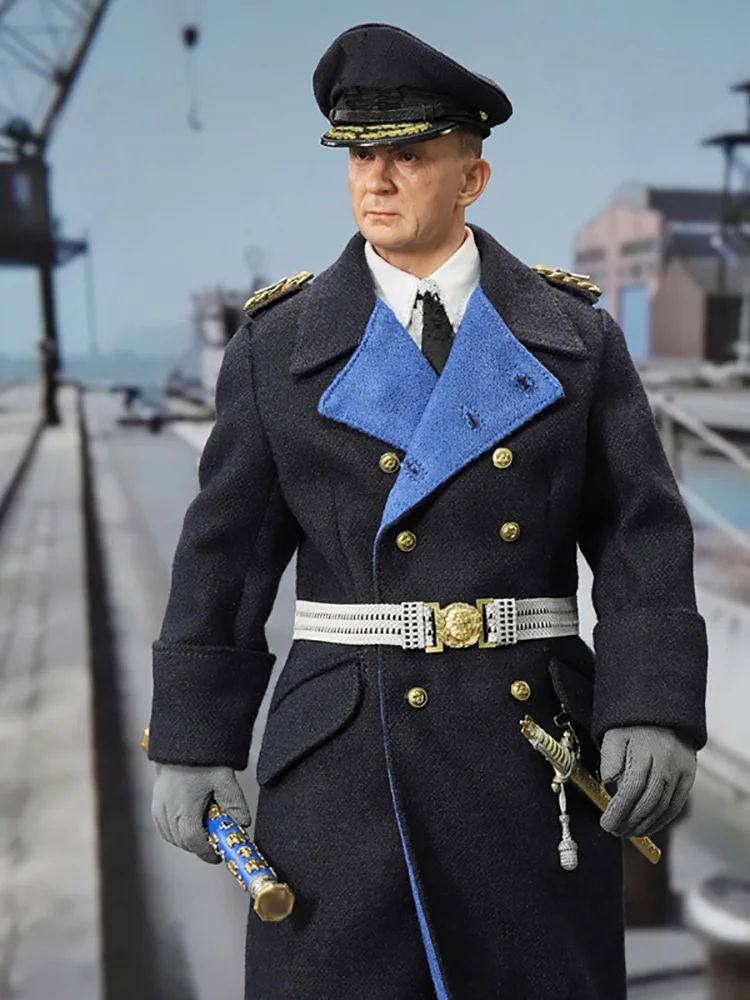 DID 3R GM654 1/6 Navy Commander Man Action Figure Deep Blue Uniform Cloth Design 12" Full Set Military Soldier Model Collection