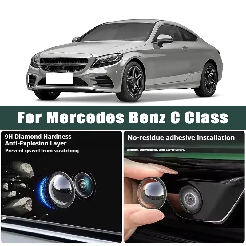 

Car Camera Front Bumper Anti-Scratch Shield Lens Guard PC Protective Cover Kits For Mercedes Benz C Class W202 W203 W206 W205