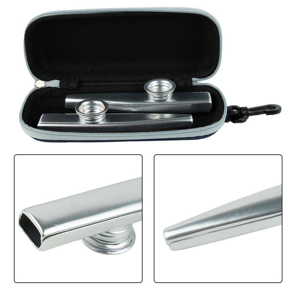 Kazoo Metal Kazoo Mouth Flute Musical Instrument Random Color Width 6.6cm Aluminum EVA Height 4.1cm Length 16.5cm